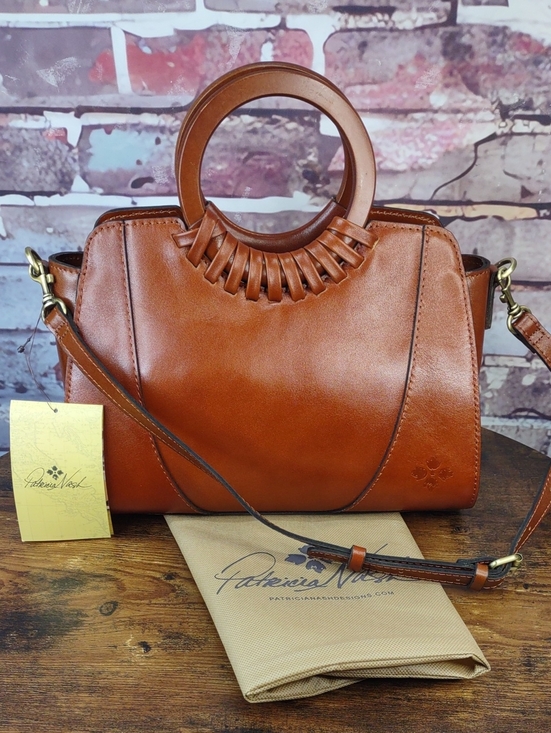 Patricia Nash Handbags - Patricia Nash "Lyon" Leather Circular-Handle Satchel